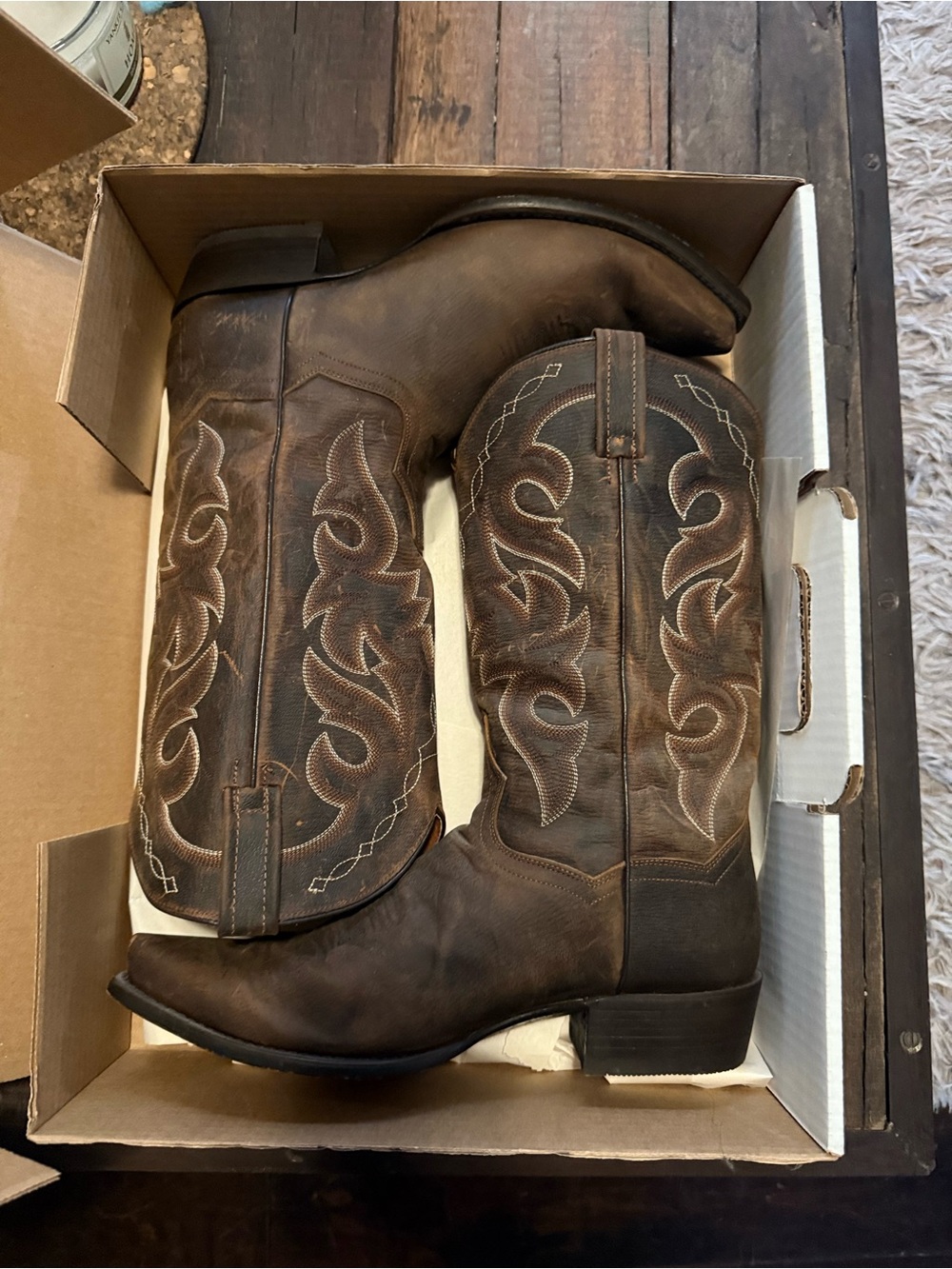 Dan Post Brown Leather Western Cowboy Boots 11.5 D